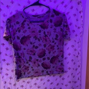 grey floral tee